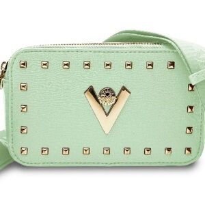 Valentino Orlandi Mint Green Studded Crossbody Bag